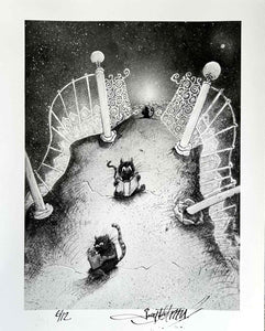 Neil Gaiman's Heaven - BW variant - fine art print